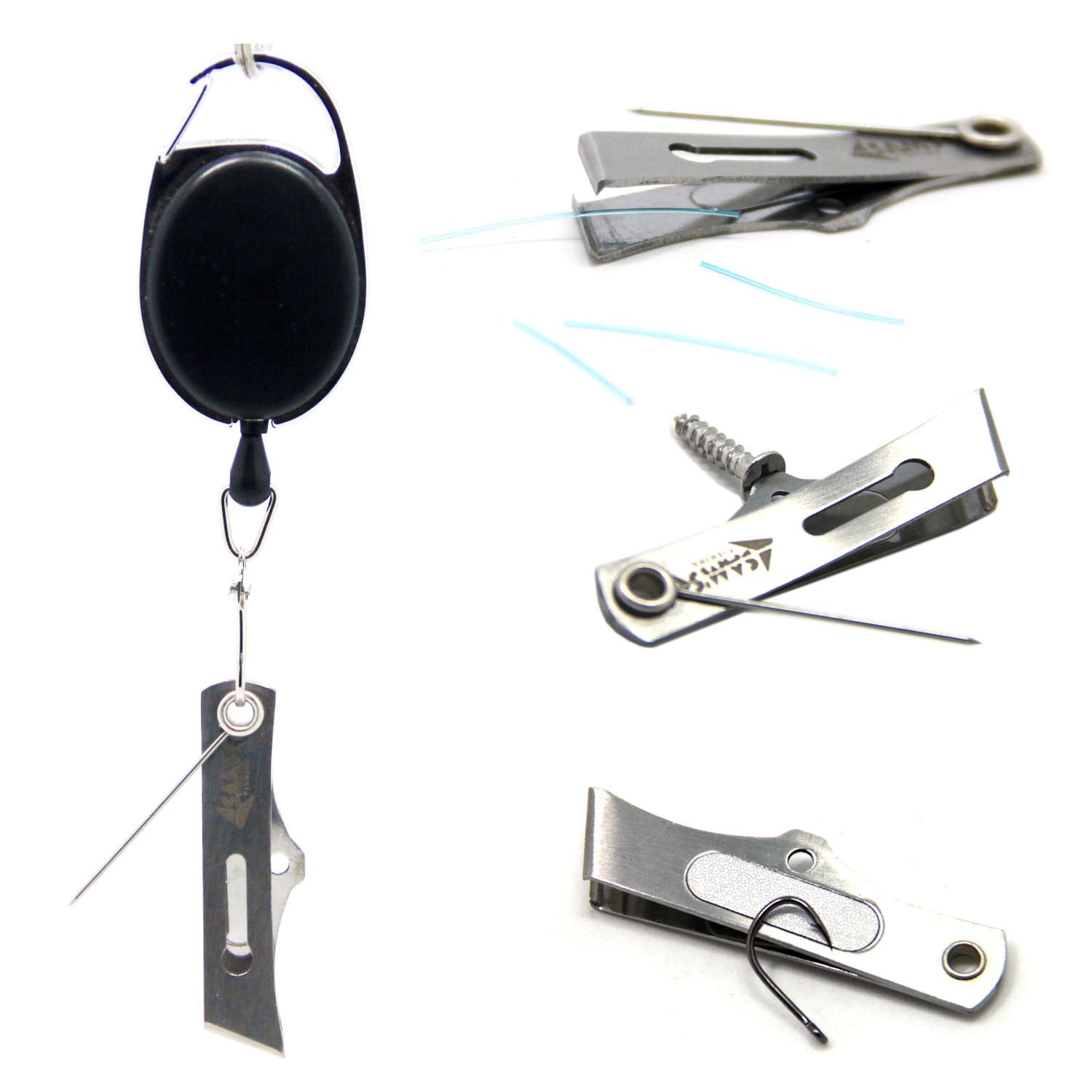 Fly Fishing Quick Knot Tool Pro Fast Hook Nail Knotter Lines Clipper Nipper  Scissors Hook Sharpener with Zinger Retractor PR-550 - AliExpress