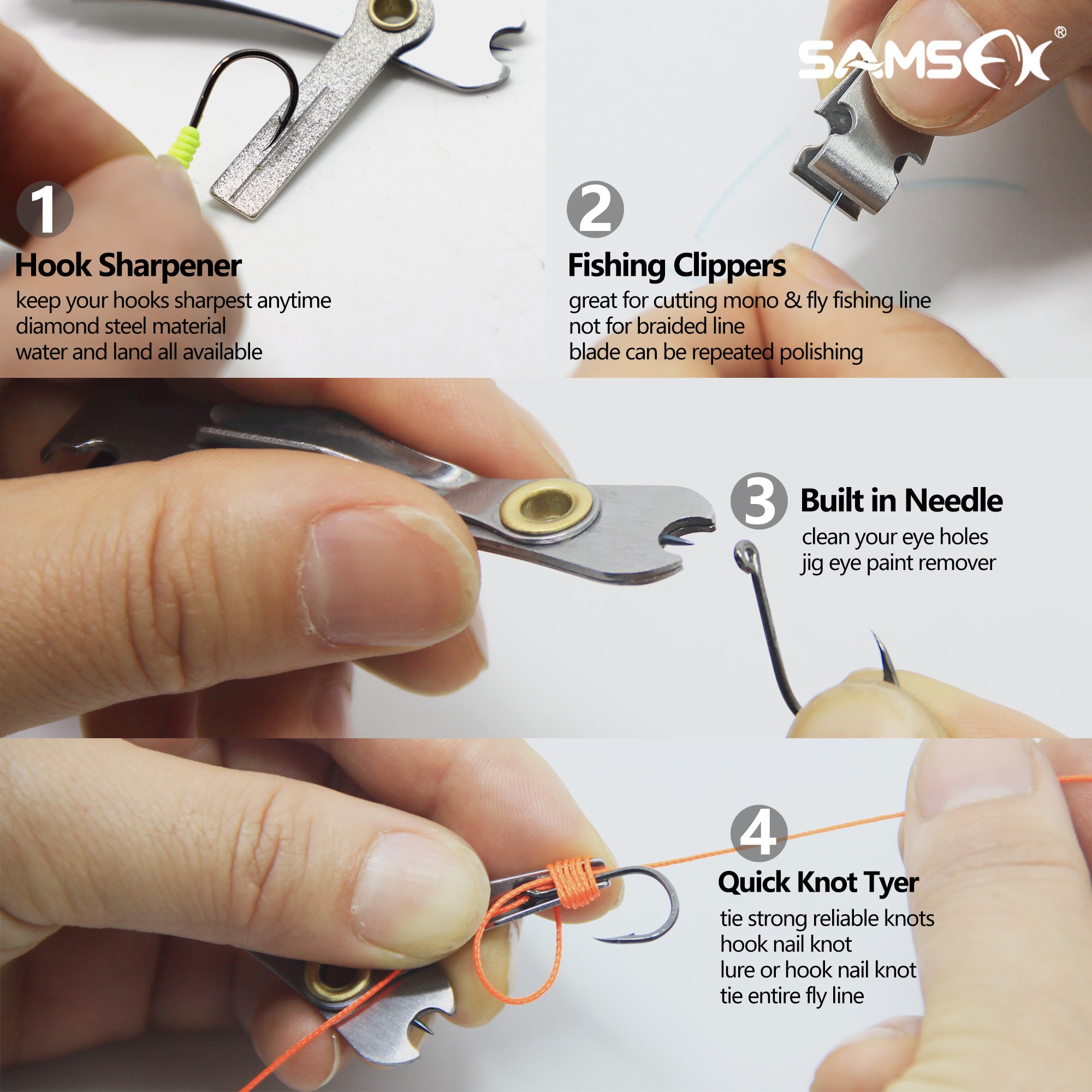 SAMSFX Fly Fishing Tool Combo Forceps Zinger Retractor Clipper –  samsfxfishing