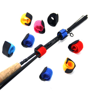 SAMSFX Reusable Fishing Rod Tie Holder Strap Suspenders Fastener Hook Loop  – samsfxfishing