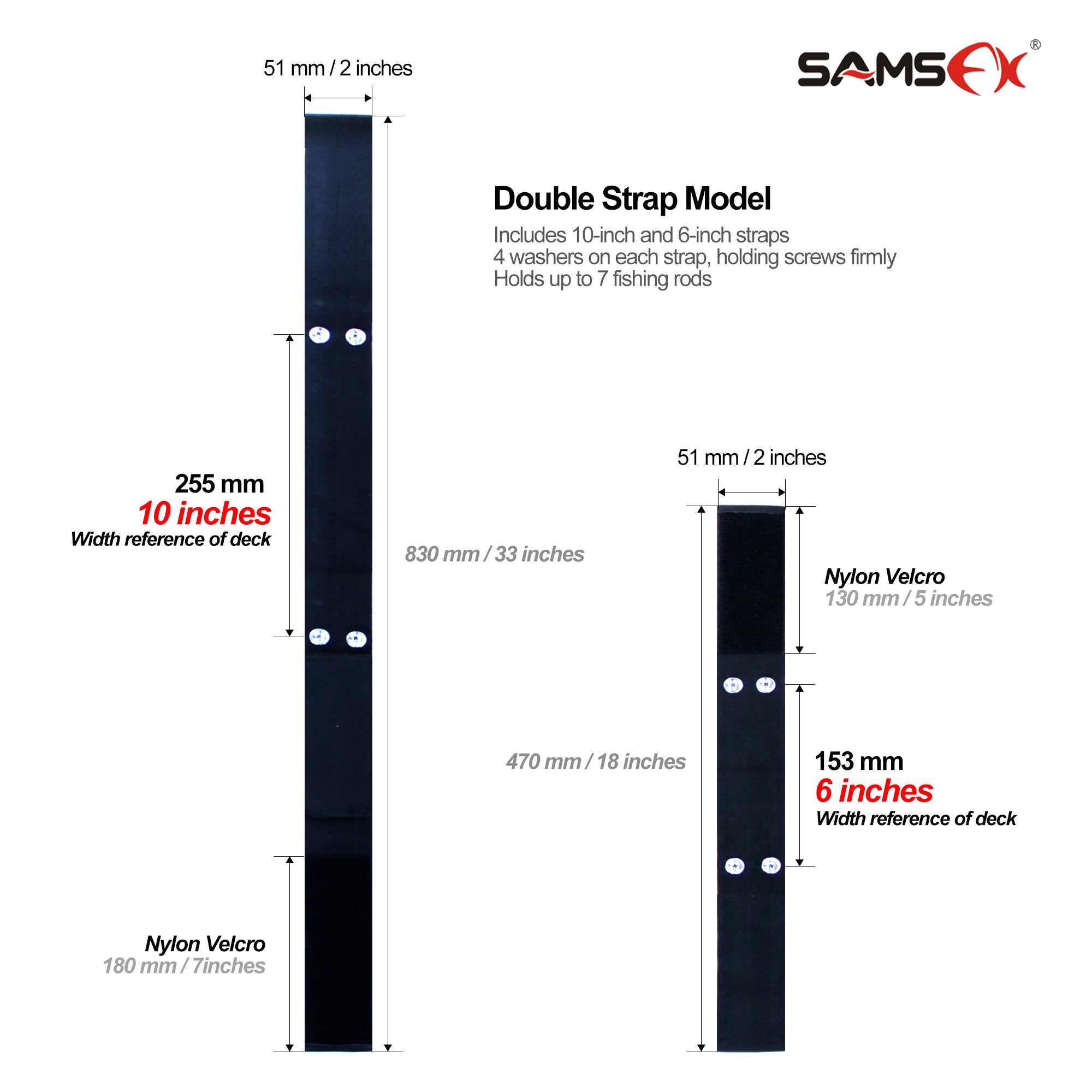 SAMSFX Marine Rod Saver Pole Holder Rod Tamer Deck Mount Safety Strap –  samsfxfishing