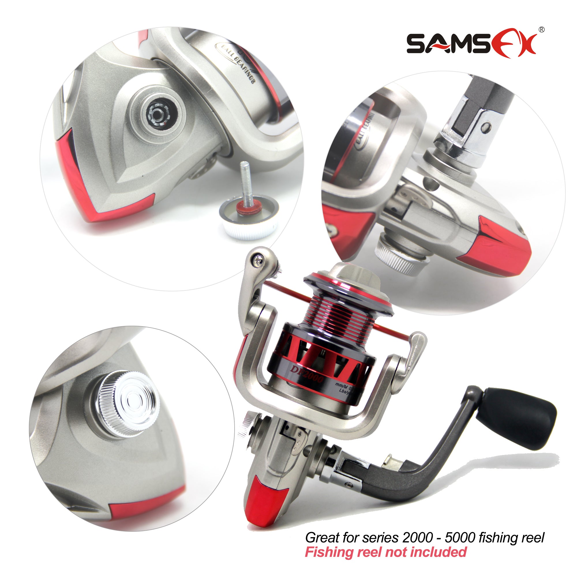 SAMSFX Fishing Reel Handle Grips Baitcaster Knob Covers 