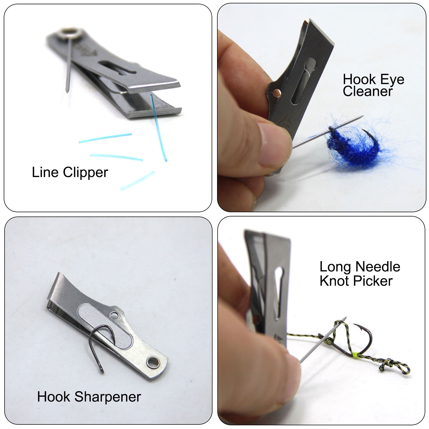GLFSIL Multifunction Fishing Line Cutter Hook Eye Cleaner Pin Fly Fishing  Line Nippers 